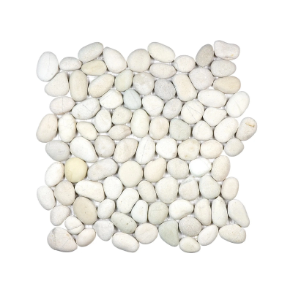 Serenity Ivory Natural Pebble Mosaic - stone tile